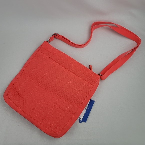 Vera Bradley Iconic Triple Zip Hipster Coral Reef Purse - Picture 5 of 15